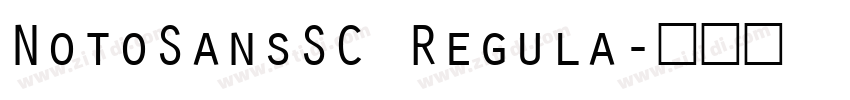 NotoSansSC Regula字体转换
